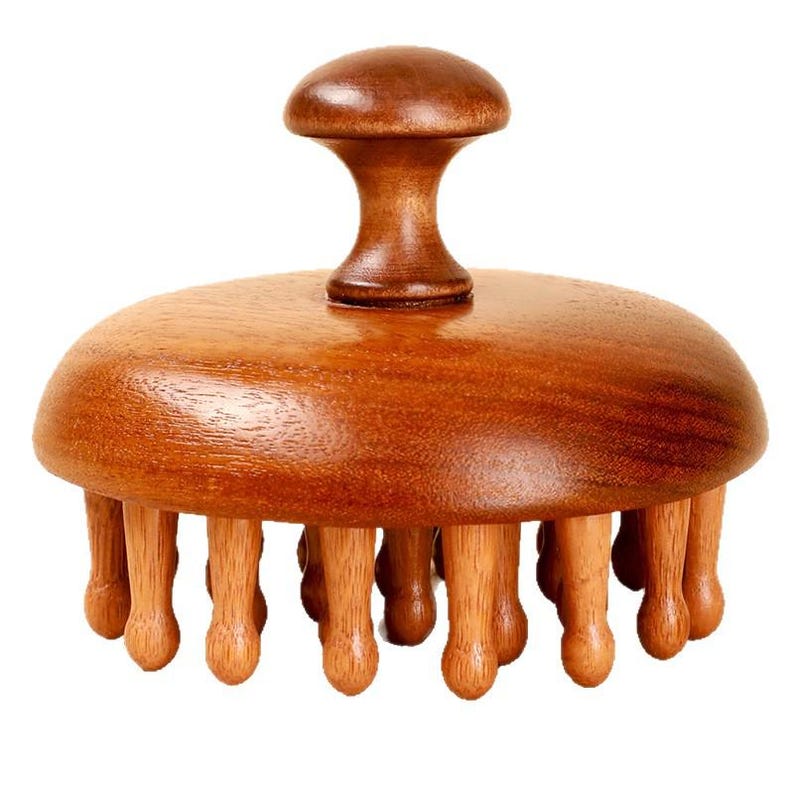 Personalisierte Sandelholzkamm: Gravur Logo, Holz Massage Haarbürste SPA Bild 9
