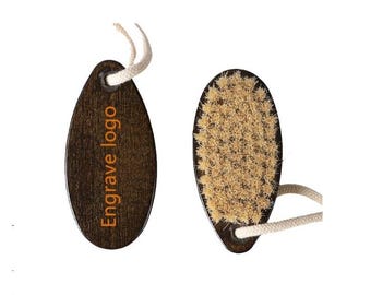 Personalized Wooden Boar Bristle Body Brush: Dry Brushing Bath Brush massage tool gift