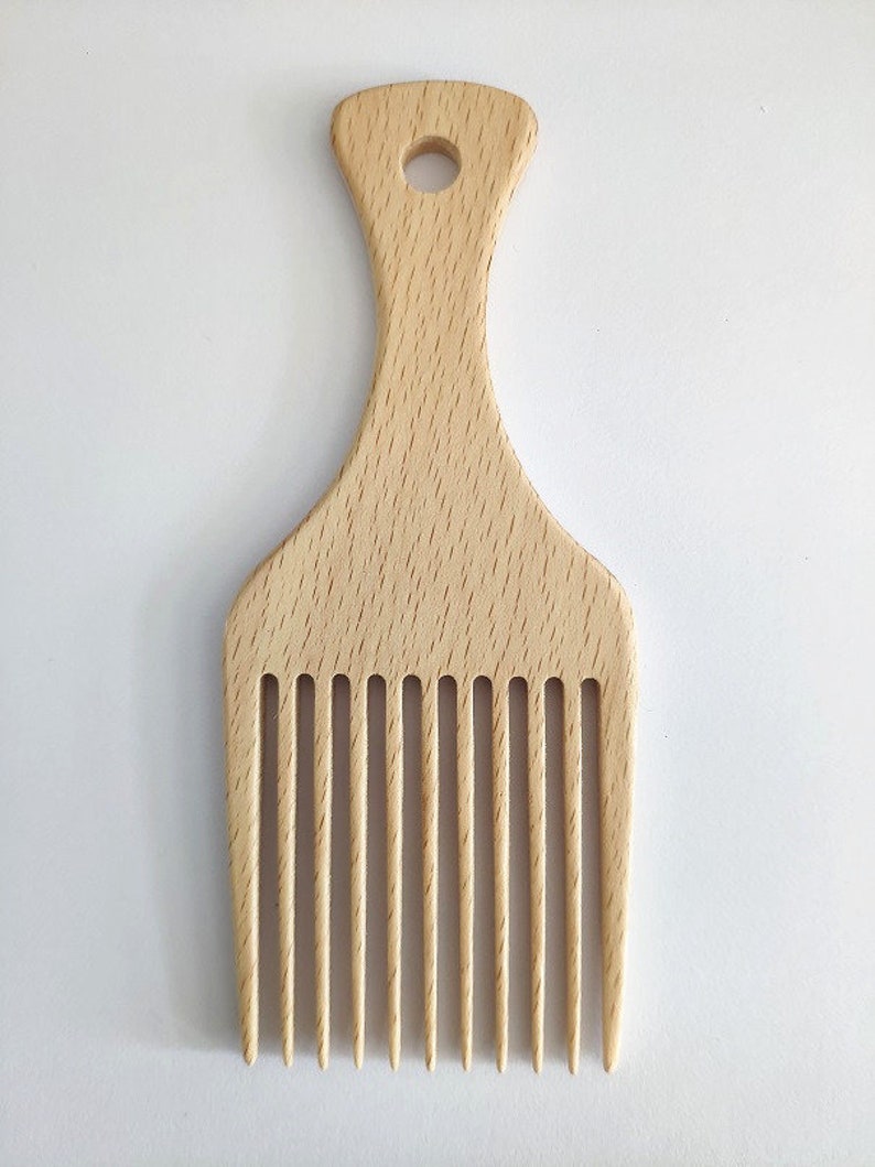 Customize Logoafro Comb Beech Wooden Comb Wide Tooth Beard Etsy