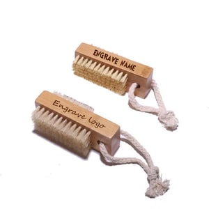 Personalized Engrave your logo- Handmade vegan bamboo handle sisal nail brush hand wash brush wooden nail cleaning tool pet brush