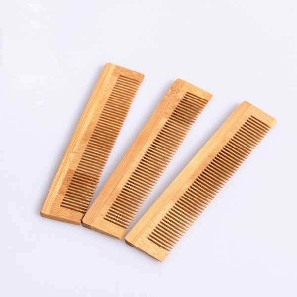 Customize Logo-Handmade Mini Bamboo Wood Comb Fine Tooth Square Beard Care Comb Hotel comb