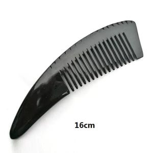 Personalized Customize Logo-Black ox horn comb for hair for men beard care pet comb