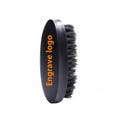 Personalized Customize Your Logo-Handmade Black Mini Wood Handle Boar Bristle Beard Brush For Men Beard Care Makeup Hair brush beard comb