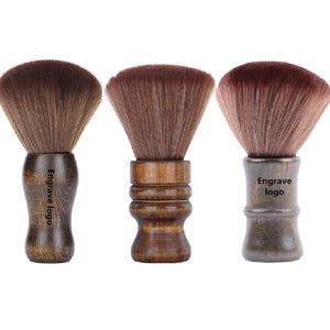 Personlig barberborste: Graverat trähandtag, syntetfiberhår, ren grooming makeup-present