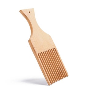 Personalized Bamboo Beard Comb: Wide Tooth Afro Pick, Custom Logo