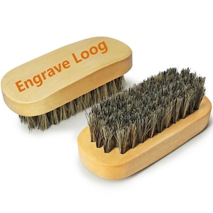 Personalized Mini Boar Bristle Beard Brush: Custom Logo Grooming