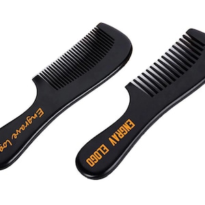 Personalized Customized Logo-Handmade Black Peach Wood Comb Fine Tooth Comb For Hair/Beard Care Comb Hair Brsuh Engrave Logo