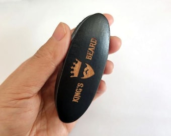 Customize Your Logo-Handmade Black Mini Wood Handle Boar Bristle Beard Brush For Men Beard Care Makeup Hair brush beard comb