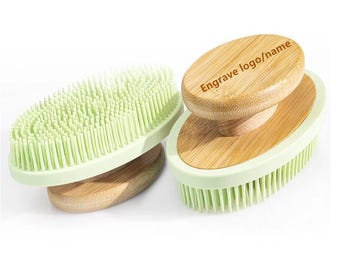 Personalisierte Bambus Haustier Bürste, Silica Gel Massage Kamm