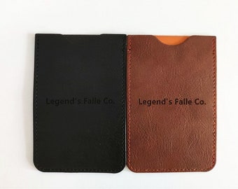 Personalized Customized Logo-Pu Case Leather Comb Case Card Pouch Beard Comb Holder(not include comb)