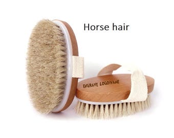 Gepersonaliseerde borstel van paardenhaar, droogbad en massagereinigingstool