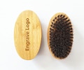 Customize Your Logo-Handmade Bamboo handle Boar Bristle Brush For Men Beard Care Brush Makeup Grooming Hair brush