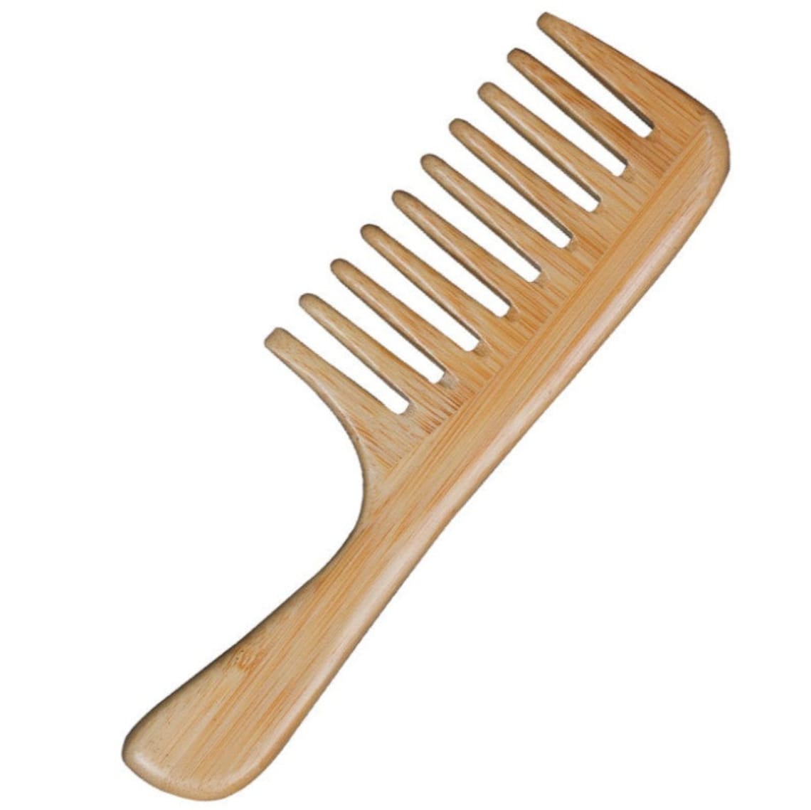 Handmade Bamboo Wood Comb Wide Tooth Comb With Handle for Etsy