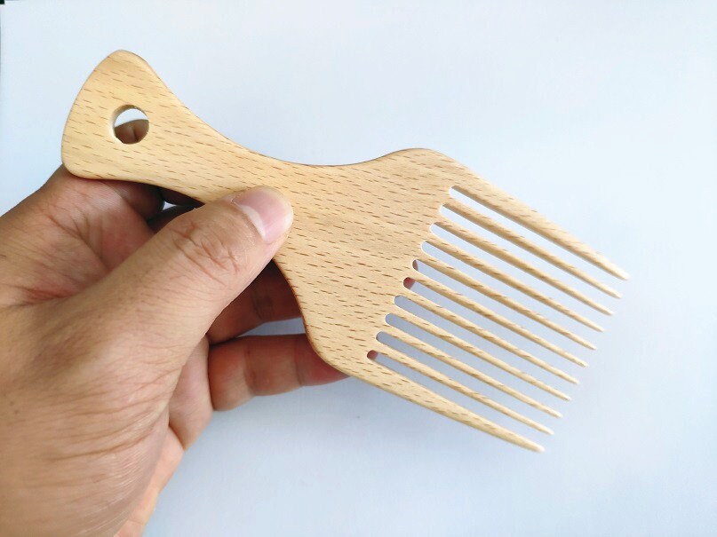 Picker Comb Personalized Beech Wood Afro Pick Comb, Custom Laser Engraved - Etsy