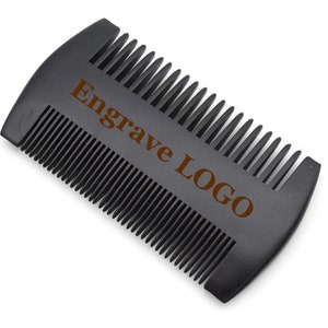 Personalized Customized logo-Peach Wood Fine/Wide Tooth Comb Men Hair/Beard Care Comb Bath Beauty Personal Care Shaving Grooming Mustache