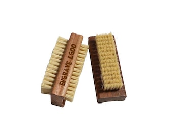 Personalized Sandalwood Nail Brush: Vegan Sisal Bristles, Custom Logo beauty women makeup gift