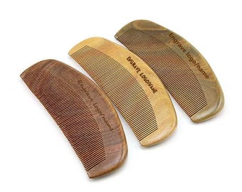 Peignes personnalisés avec logo - Peigne fait main en bois de santal naturel à dents extra-fines