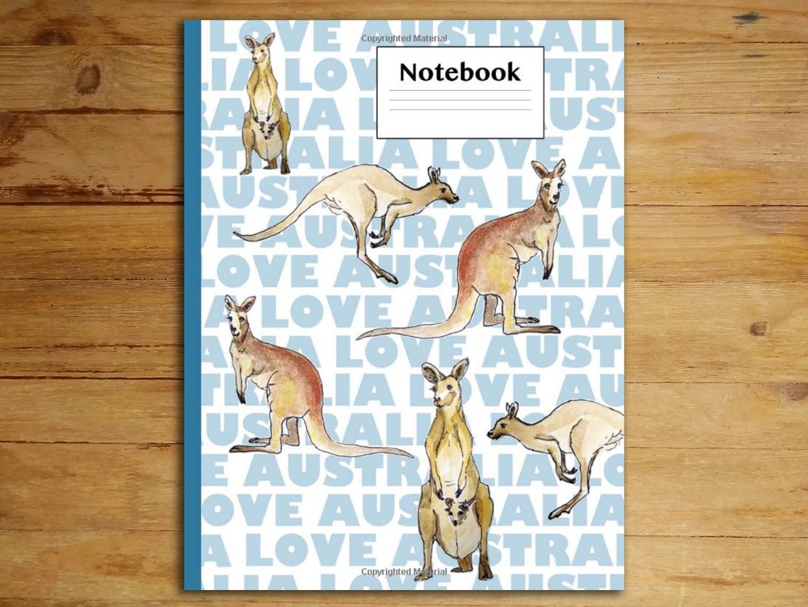 Kangaroo Notebook 8.5 X 11 120 Page Blank Lined Etsy