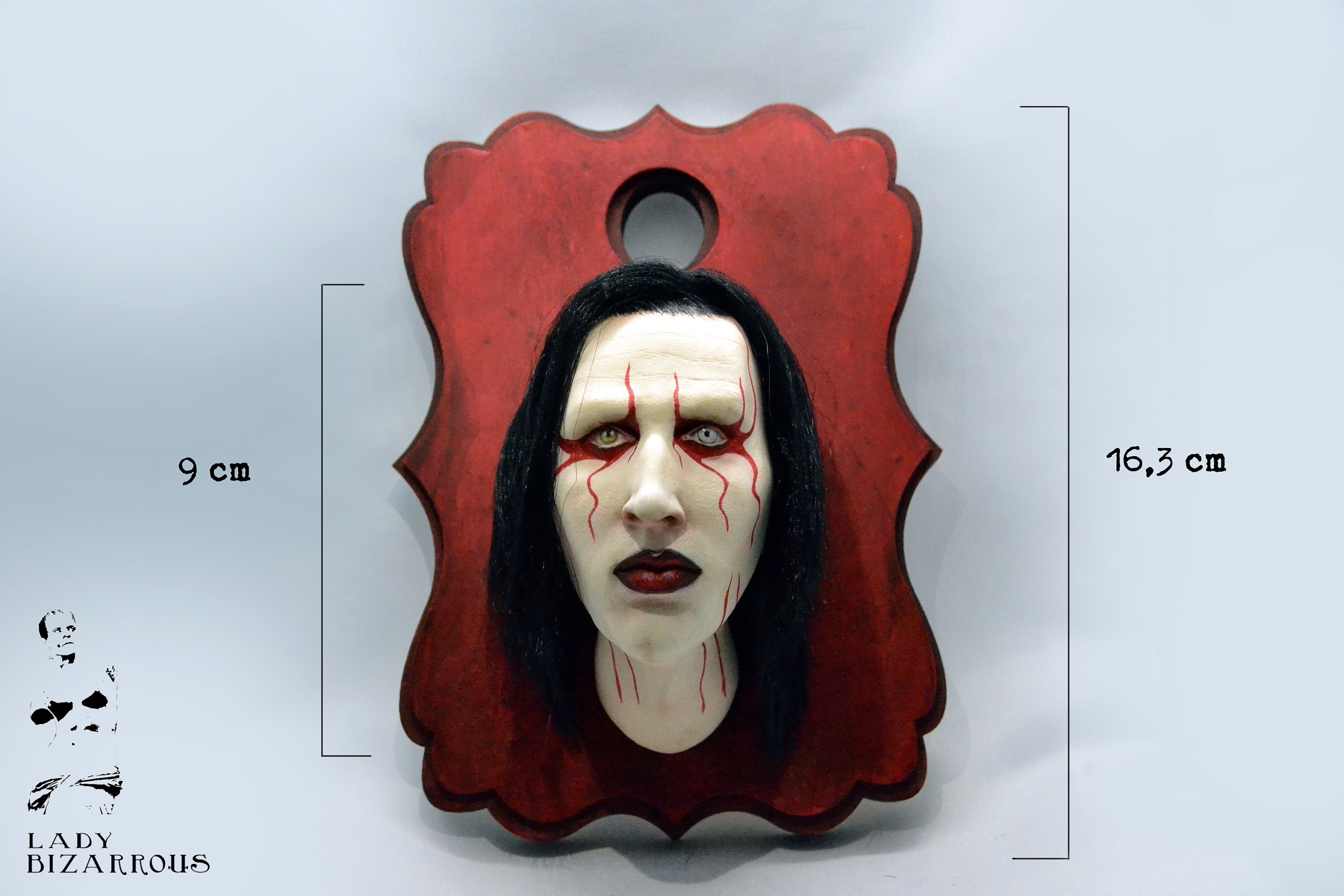Handmade Marilynmanson Portrait Holy Wood Era Red Makeup. - Etsy
