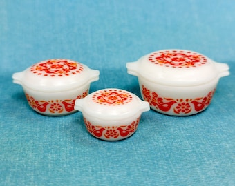 Pyrex Lovebirds/Friendship Bakeware - 1:12 Dollhouse Miniature