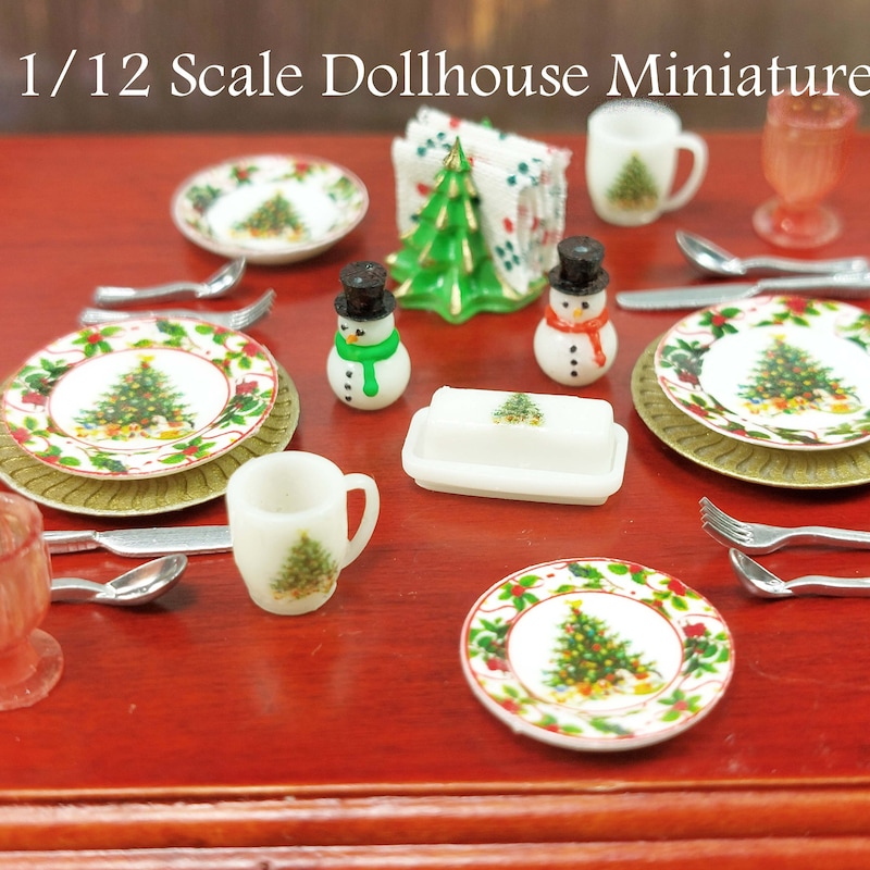 Set Miniature De 40 Pièces De Vaisselle Blanche Pour Maison De Poupée échelle 1:12 - Marque RB Foltz