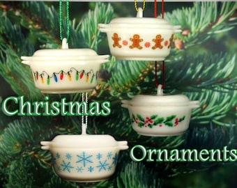 Pyrex Themed Christmas Tree Ornaments