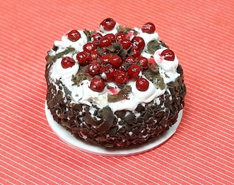 Black Forest Cake Dollhouse Miniature 1:12 scale - Two variations available