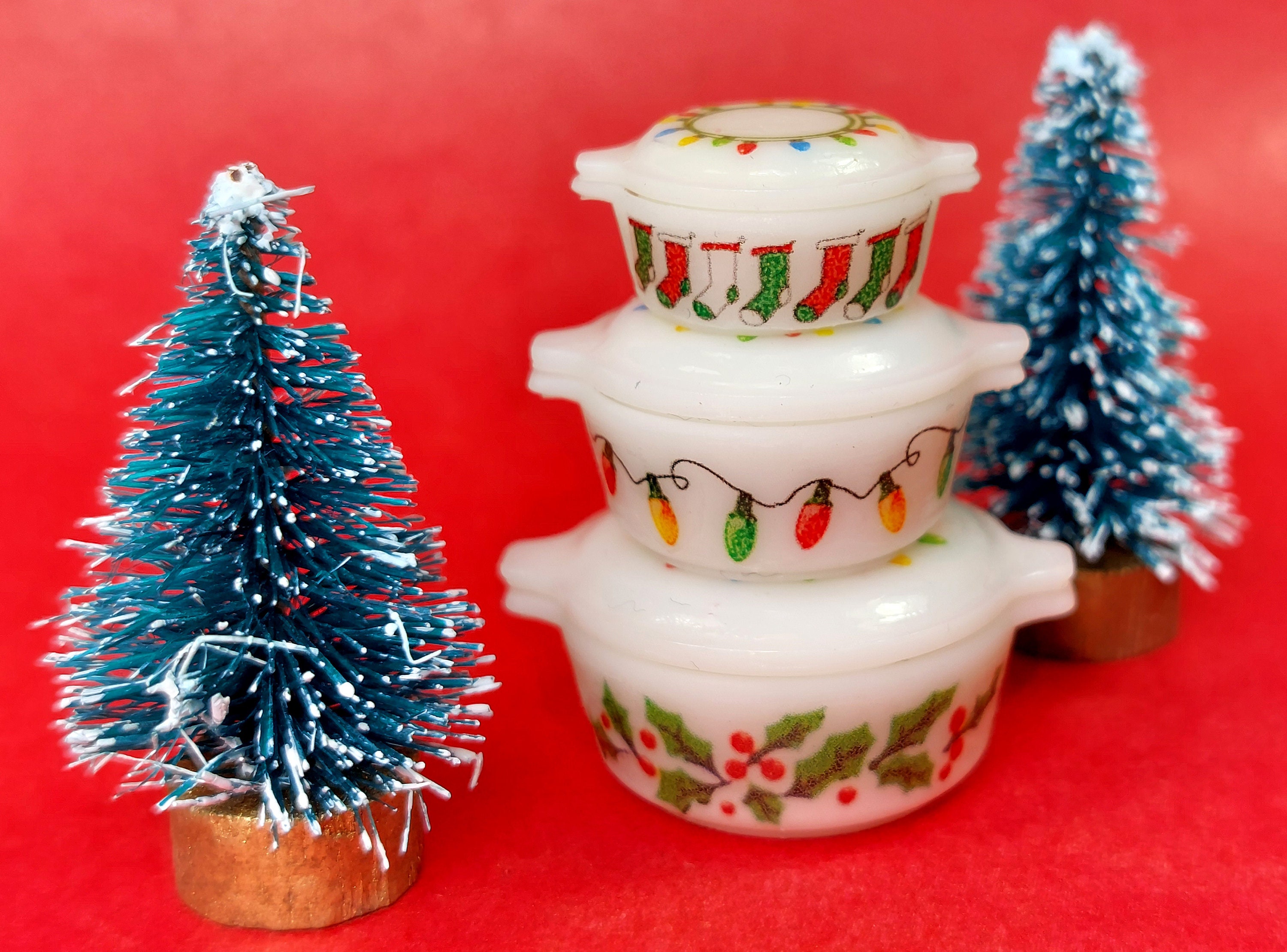 Pyrex Christmas Bakeware This is a 112 Scale Dollhouse Etsy