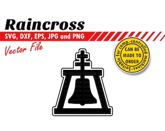 Cruz de chuva em contorno nos formatos SVG, EPS, DXF, JPG e PNG. Símbolo de poste de luz de Riverside, clipart e arquivo de corte. Ideal para presentes DIY, camisetas, projetos domésticos e impressão em parede.