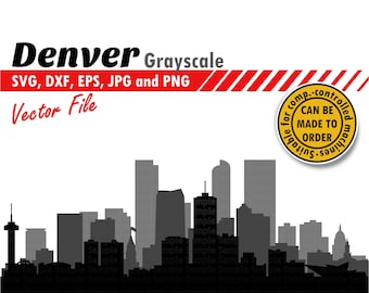 Denver Multi-layer Skyline Svg, Eps, Dxf, Jpg, Png. Cityscape Cutting & Printing File. Shadow Box, DIY Gift, T-shirt Design, Wall Print.