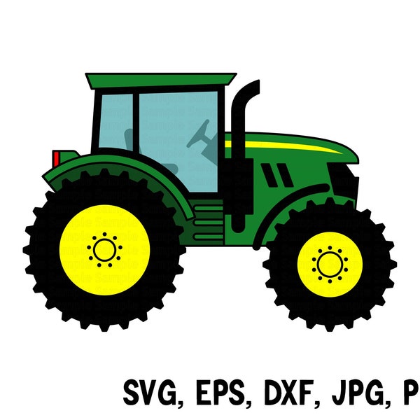 Farm Tractor Svg, Dxf, Eps, Jpg, Png. Agro Machine Clipart Cutter File. Birthday Printable DIY Gift, Vehicle Sticker, T-Shirt, Tumbler Decor