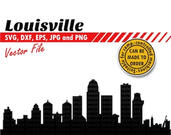 Louisville Skyline Svg, Dxf, Eps, Jpg & Png File | Vector City Silhouette Cutting File
