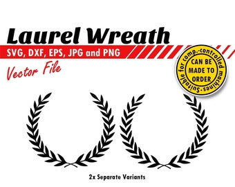 Laurel Wreath Svg, Dxf, Eps, Jpg, Png. Greek Symbol of Victory. Machine Cutting File. DIY Gift, T-shirt, Wooden Sign, Diploma Decor Design.