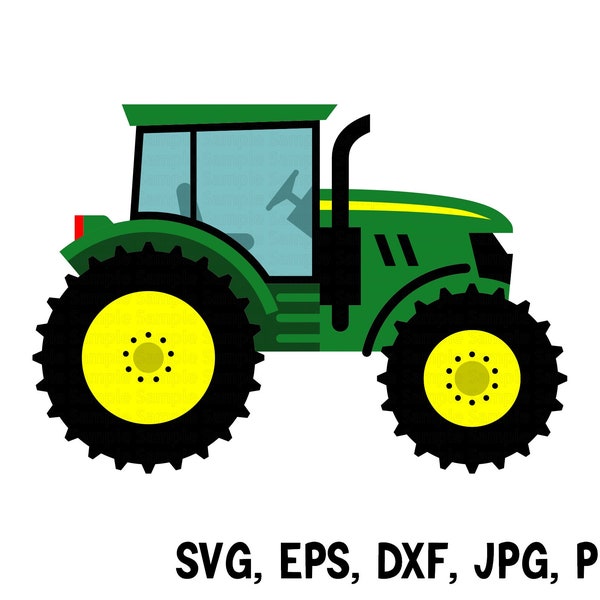 Farm Tractor Svg, Dxf, Eps, Jpg, Png. Agro Machine Clipart Cutter File. Birthday Printable DIY Gift, Vehicle Sticker, T-Shirt, Tumbler Decor