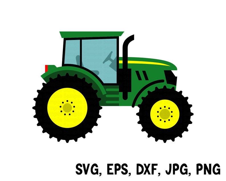 Farm Tractor Svg, Dxf, Eps, Jpg, Png. Agro Machine Clipart Cutter File. Birthday Printable DIY Gift, Vehicle Sticker, T-Shirt, Tumbler Decor image 1