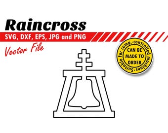 Raincross em Branco com Linhas Pretas Svg, Eps, Dxf, Jpg, Png. Símbolo Riverside, Clipart e Arquivo de Corte. Presente DIY, Camiseta, Decoração para Casa, Impressão de Parede