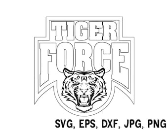 Tiger Force Logo Svg, Dxf, Eps, Jpg, Png. G.I. Joe Action Figure Clipart & Cut File. USAF DIY Gift, T-shirt, Mug, Cap, Patch, Sign Design