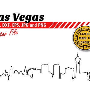 Las Vegas Badge Skyline Vector Download