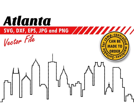 Clipart Png US Skyline #1 Svg Stencil Silhouette and Cut files. Dxf Eps Printable