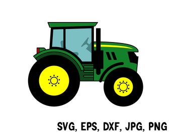 Farm Tractor Svg, Dxf, Eps, Jpg, Png. Farm Machine for Printing & Cutting. Birthday DIY Gift, Textile Print, T-Shirt, Card Stock, Mug Decor.