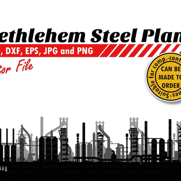 Bethlehem Steel Plant Layered Skyline Svg, Dxf, Eps, Jpg & Png. Steel Mill Silhouette Cutting File. DIY Gift, Shadow Box, Wall Print Design. Bethlehem Steel Plant Layered Skyline Svg, Dxf, Eps, Jpg & Png. Steel Mill Silhouette Cutting File. DIY Gift, Shadow Box, Wall Print Design.
