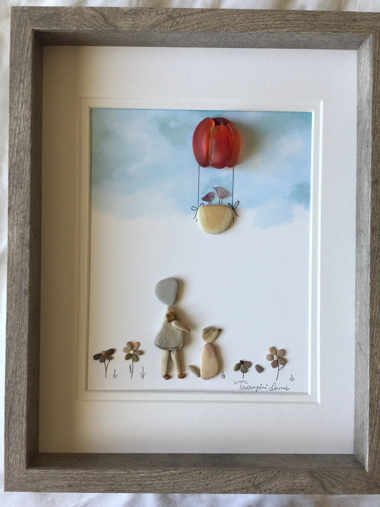 Pibble Balloon Hot Air Balloon Pebble Art - Etsy