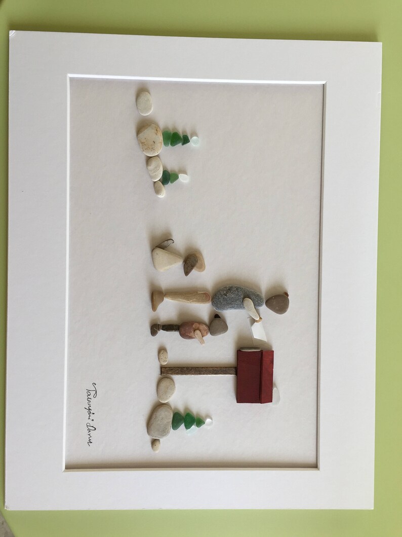 Christmas Pebble Art Etsy Uk