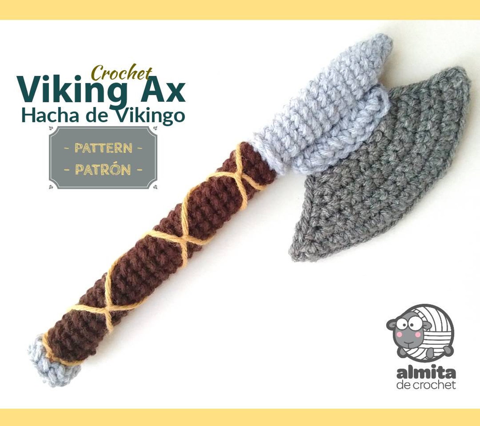 CROCHET Patrón de hacha / Axe Pattern - Etsy España