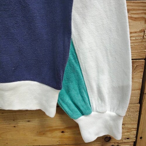 Vintage CHRISTIAN DIOR monsieur embroidery small script colorblock sweatshirt shops size M