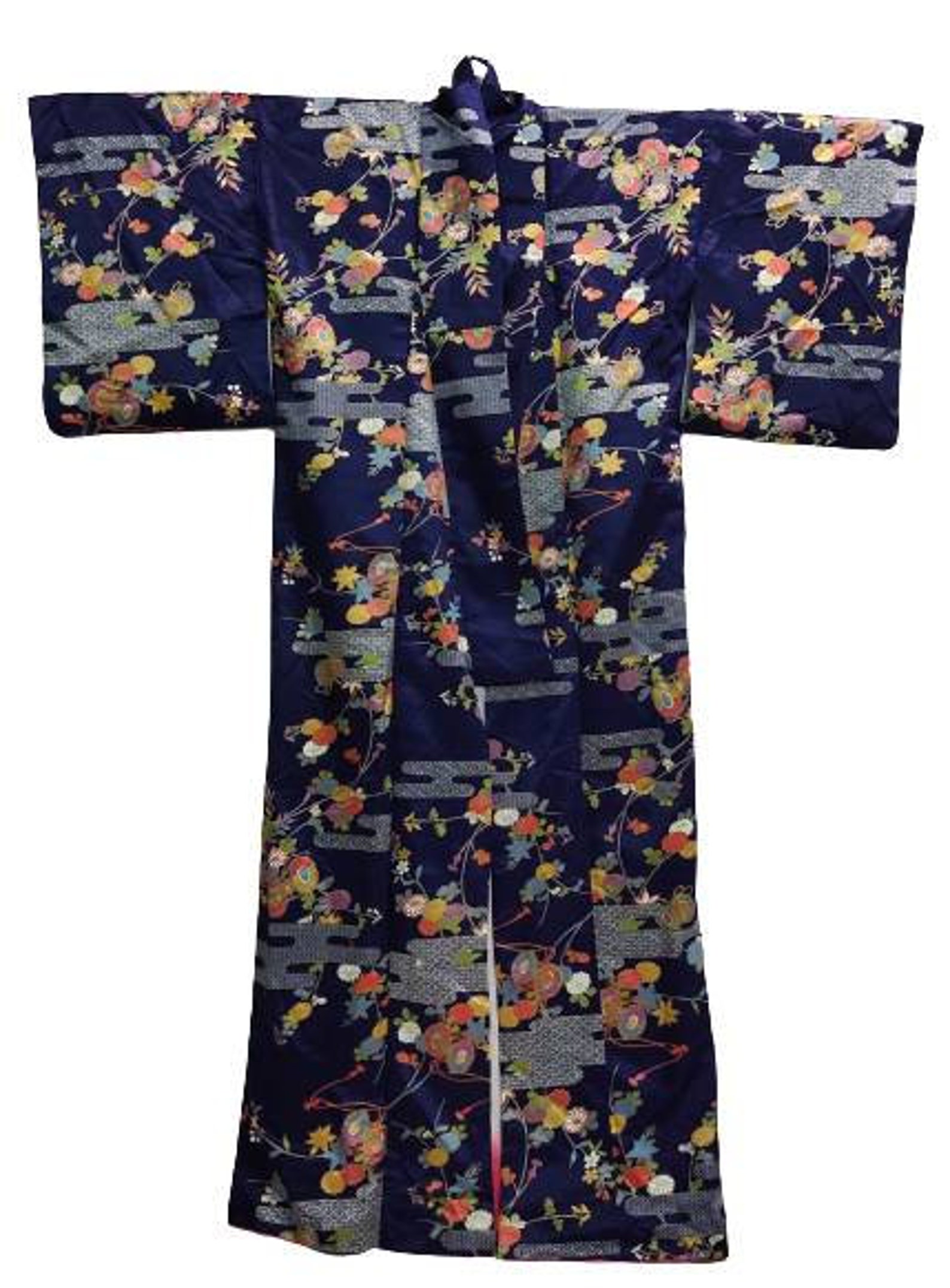Vintage Japanese Hanten Yukata Kimono Jacket Floral Abstract | Etsy