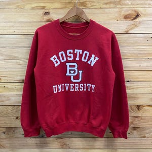 Vintage BOSTON UNIVERSITY big logo crewneck sweatshirt size S