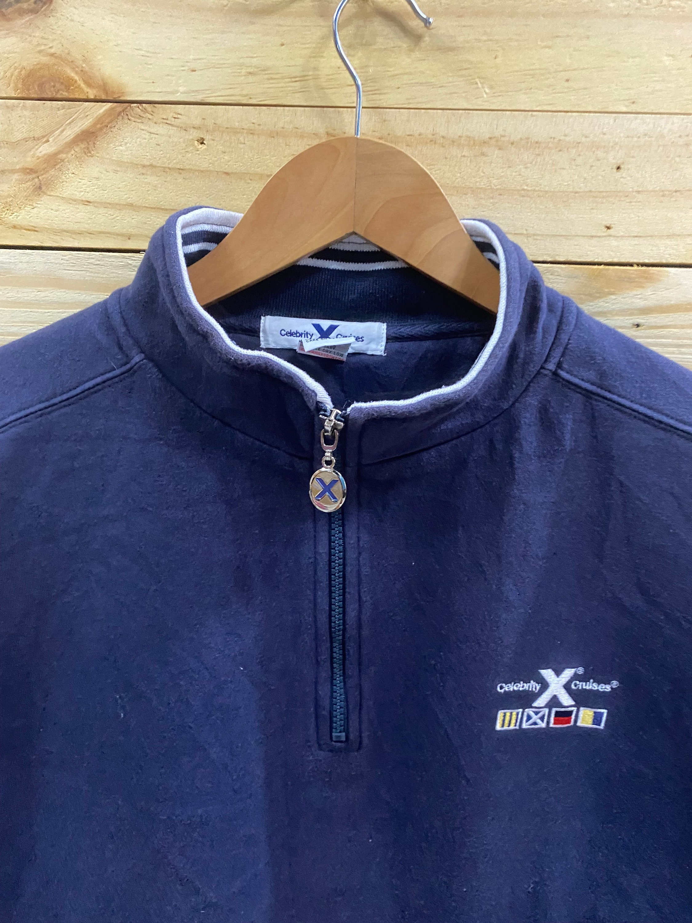 Vintage 90s Nautica Tops Sweatshirt Big Embroidery Logo