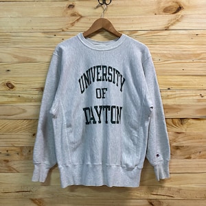 Vintage 80s champion reverse weave UNIVERSITY of DAYTON crewneck sweatshirt size L fits M
