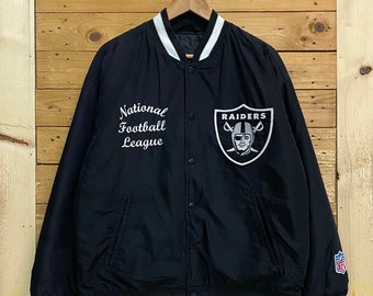 Y2k National Football League RAIDERS Varsity Jacket Size XL